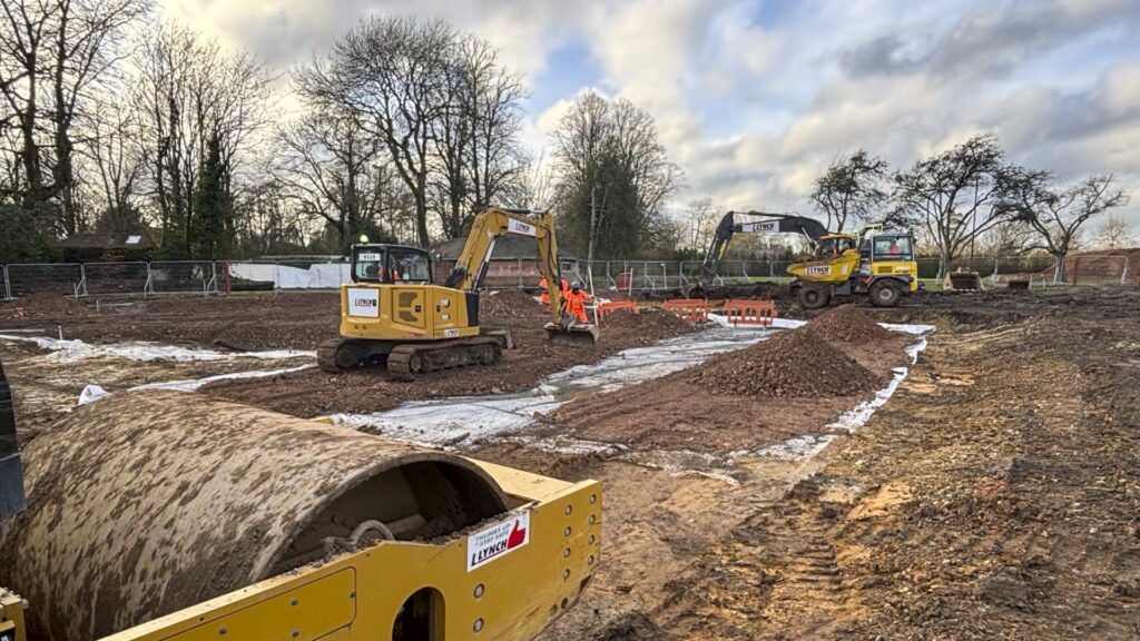 Diggers on site at Rayners