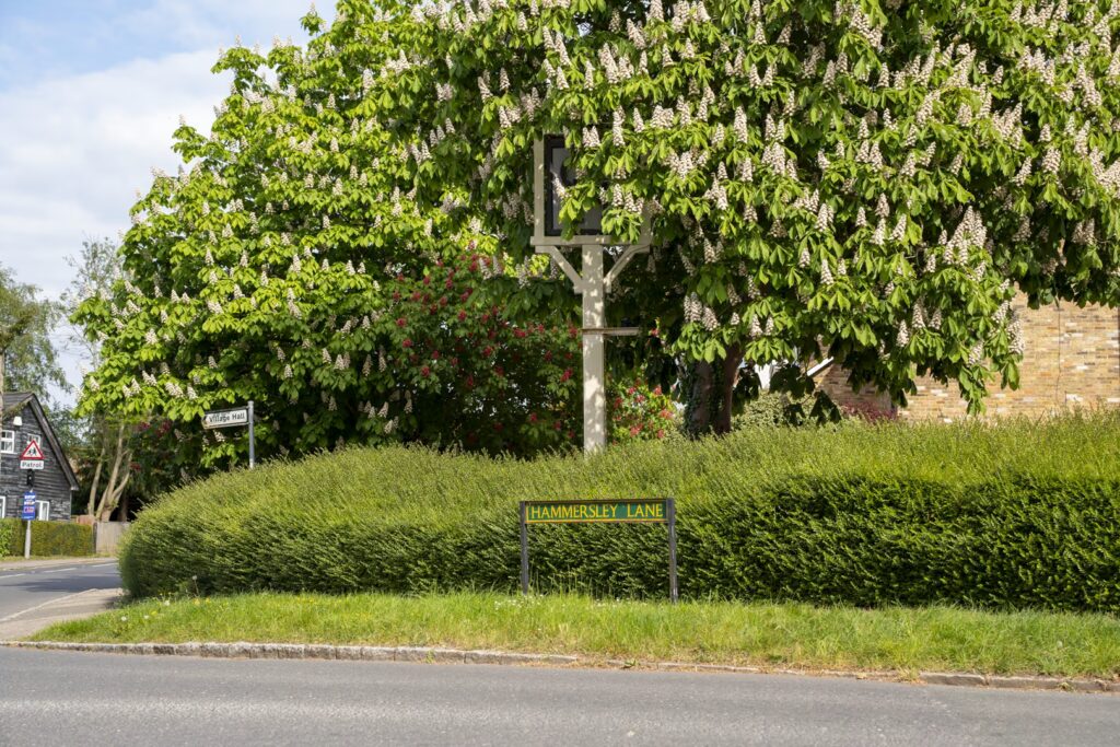 The Hammersley Lane road sign